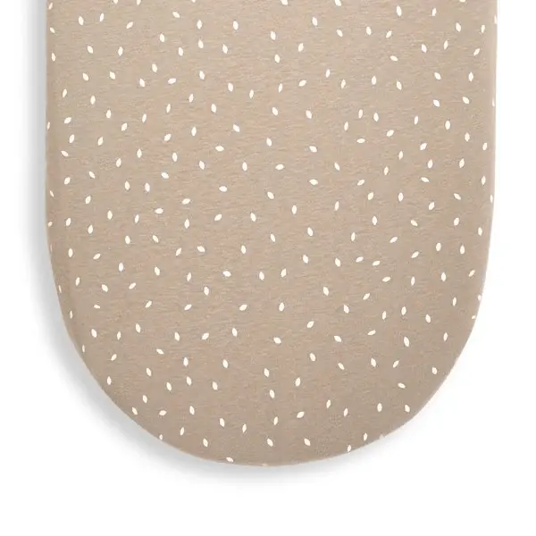 The Little Green Sheep Organic Moses Fitted Sheet In Truffle Rice 1