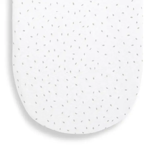 The Little Green Sheep Organic Moses Fitted Sheet In White Rice 1