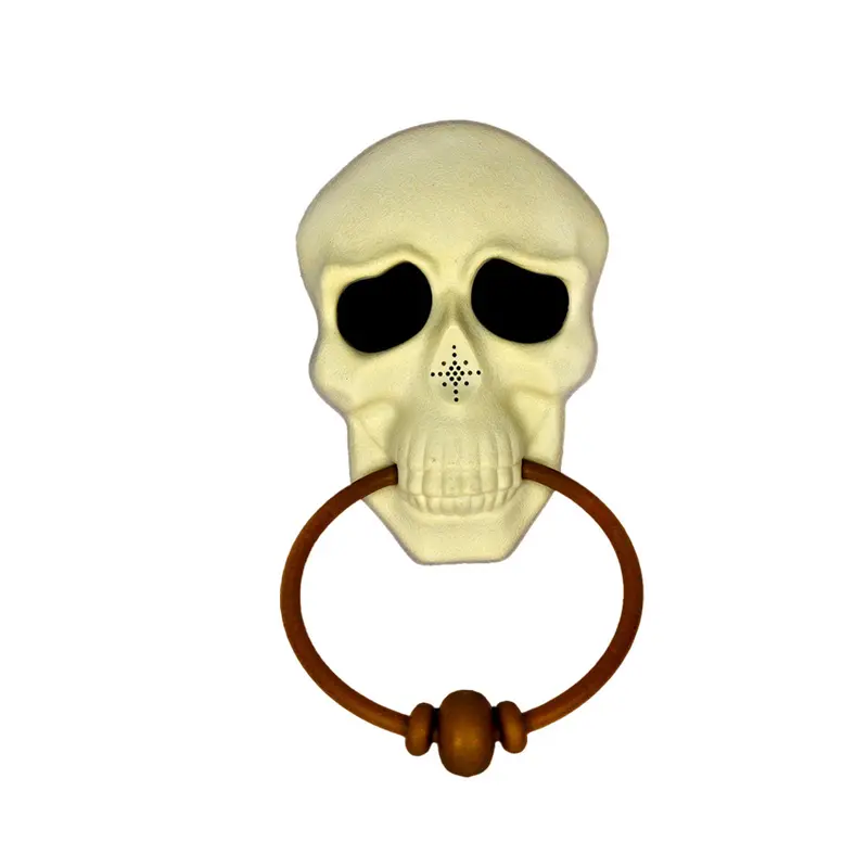 Timbre De Calavera Color Hueso Con Sonido Aterrador 2