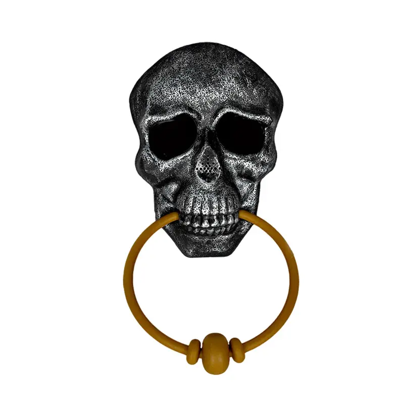 Timbre De Calavera Color Plata Con Sonido Aterrador 2