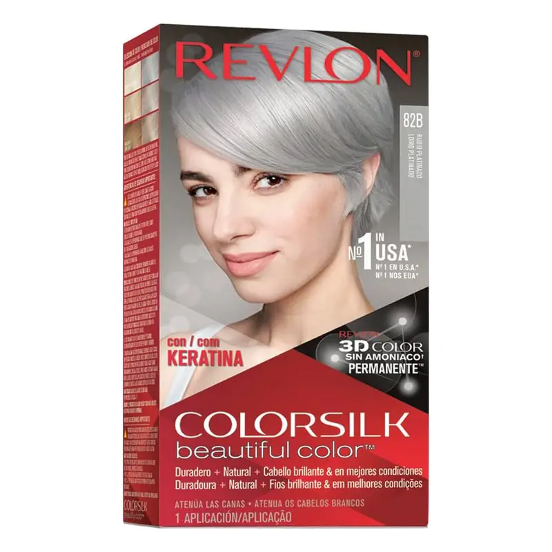 Tinte Para Cabello, Revlon, Color 82B, Rubio Platinado 2