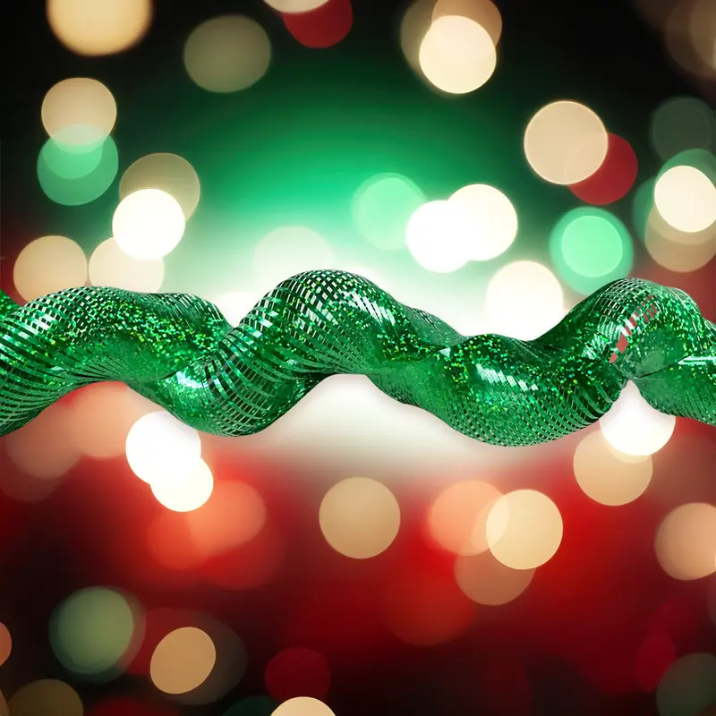 Tira En Espiral Decorativa, Color Verde, 4 M 1