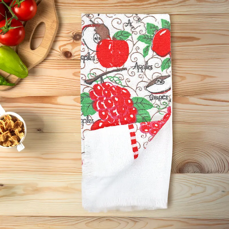 Toalla De Cocina, Diseño Frutas, 35X60 Cm 2