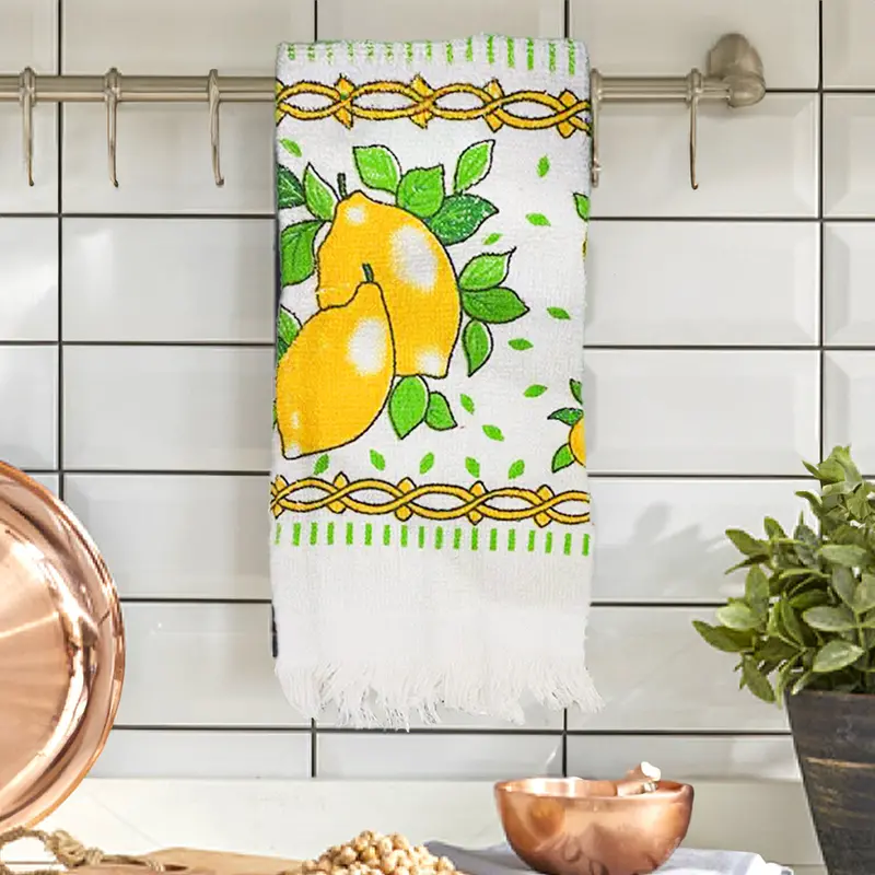 Toalla De Cocina, Diseño Limón, 35X60 Cm 1
