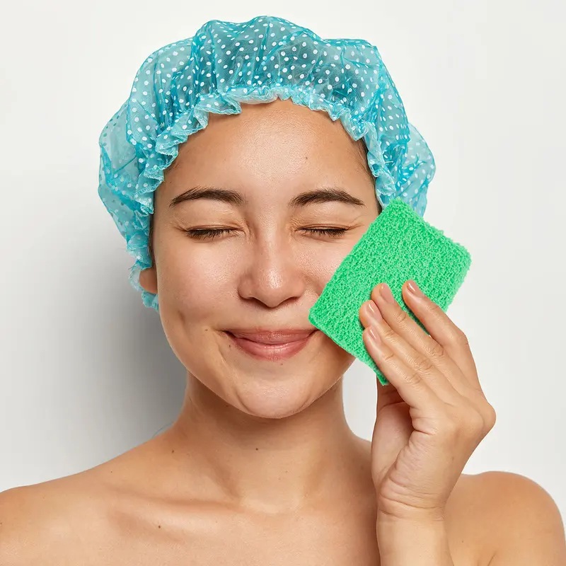 Toalla Rígida Para Baño Y Masaje Color Azul 1