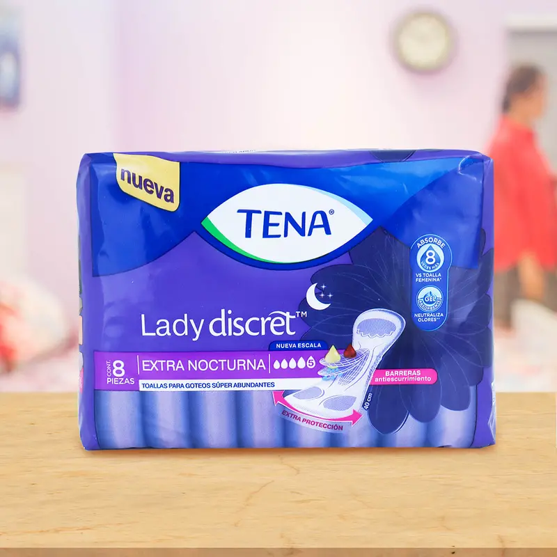 Toallas Extra Nocturna Para Incontinencia, Tena Lady Discret 1