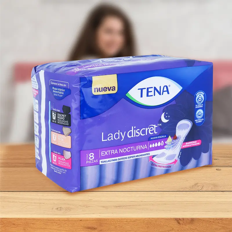 Toallas Extra Nocturna Para Incontinencia, Tena Lady Discret 2