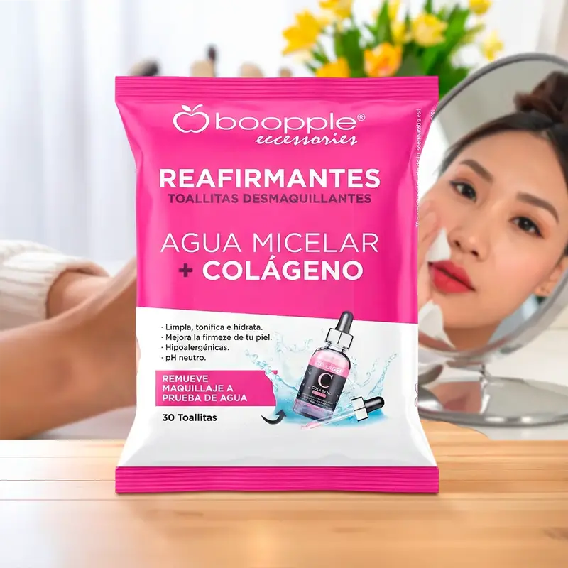 Toallitas Desmaquillantes, Agua Micelar + Colágeno 2