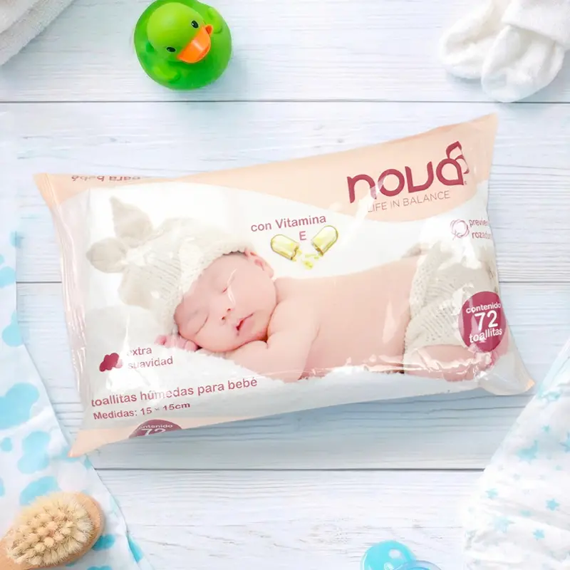 Toallitas Húmedas Para Bebé, Vitamina E, Nova 1