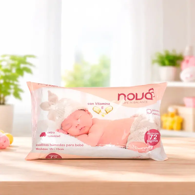 Toallitas Húmedas Para Bebé, Vitamina E, Nova 2