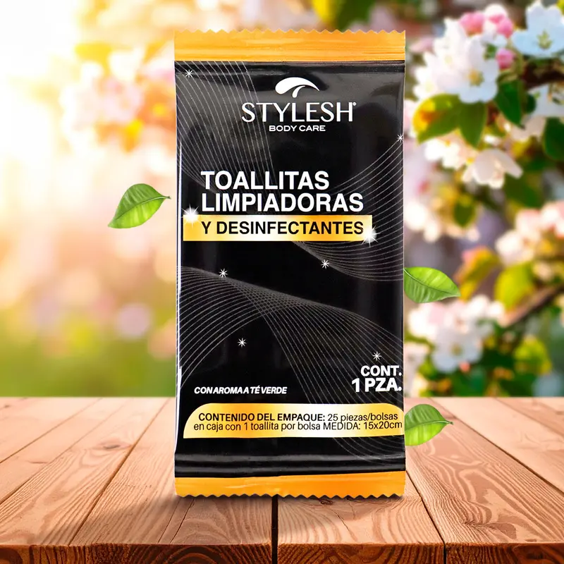 Toallitas Limpiadoras Y Desinfectantes, Aroma Té Verde, Stylesh 1