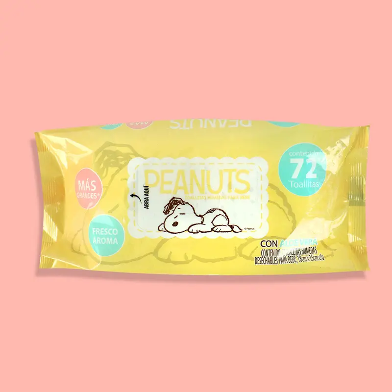 Toallitas Peanuts Para Bebé, 72 Toallitas 1