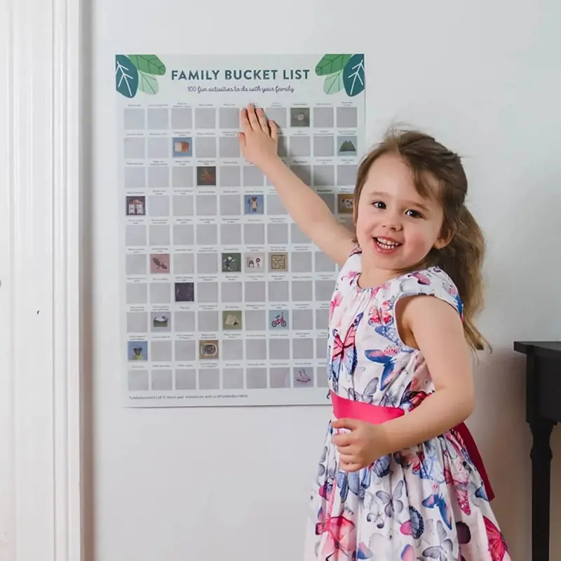 Toddle Born Wild A3 100 Activity Bucket List Poster 2