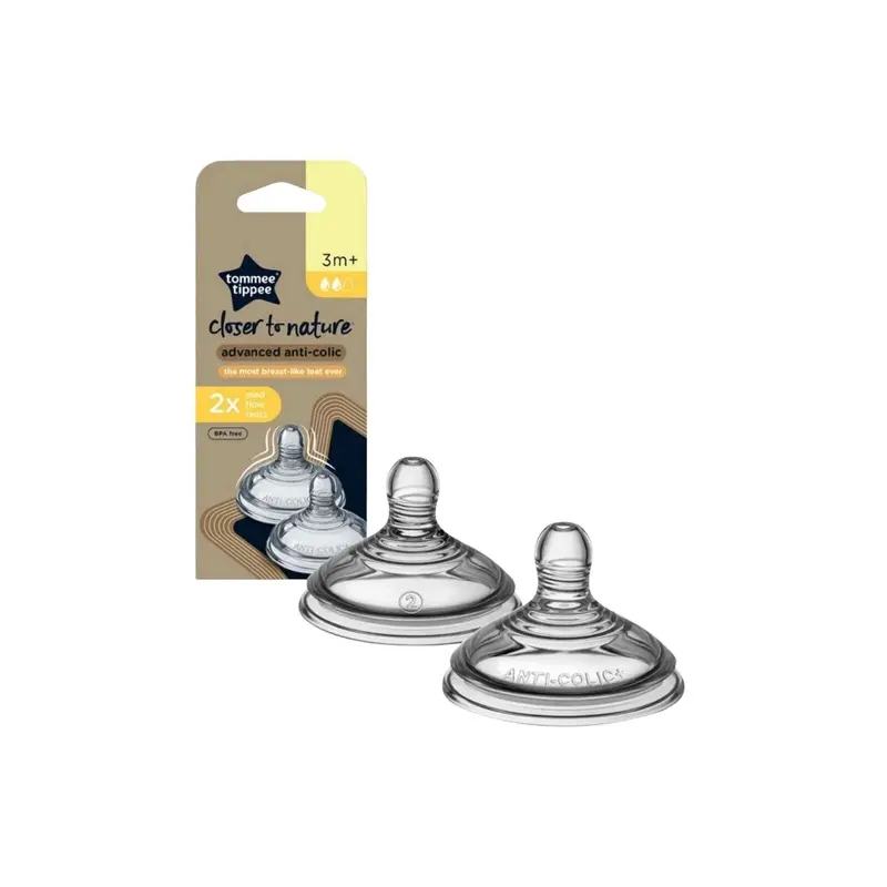 Tommee Tippee Advanced Anti-Colic Teat Medium Flow 3+ Months 2 Pcs 1