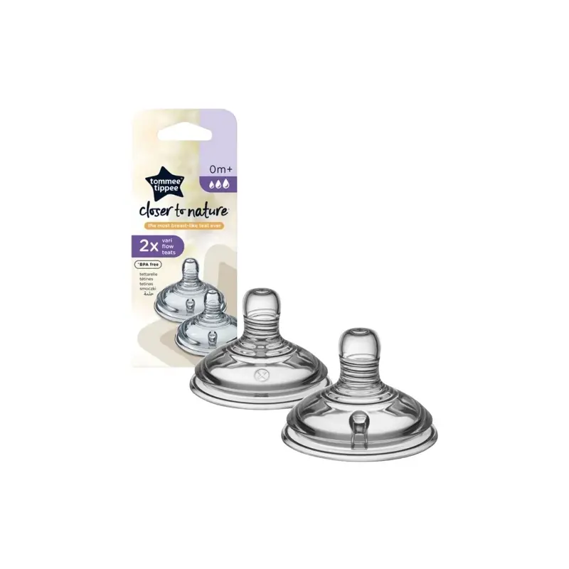 Tommee Tippee Closer To Nature Vari Flow Teat 0+ Months Pack Of 2 1
