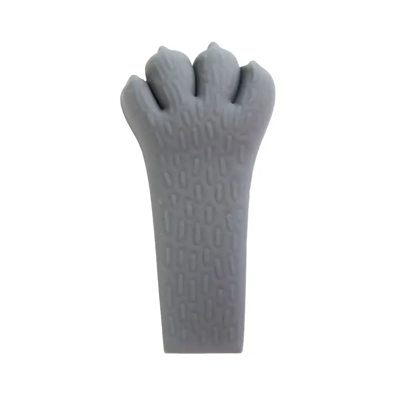 Tope Anticierre Para Puerta, Forma Patita, Color Gris 2