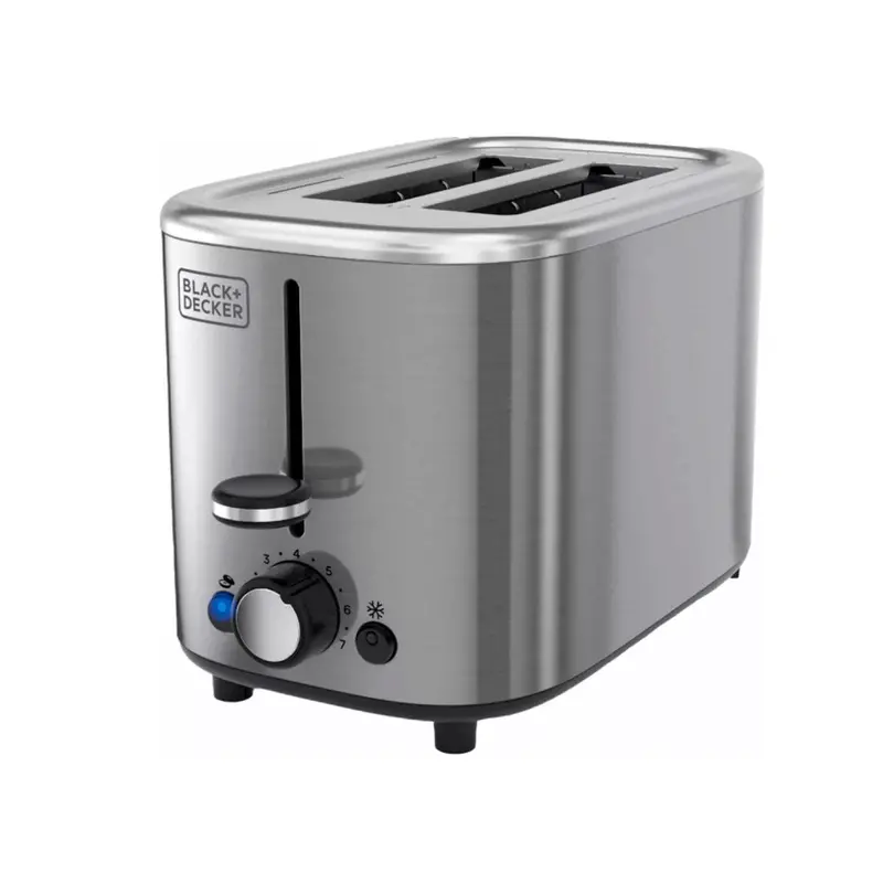 Tostadora Black+Decker De 2 Rebanadas Tr0012ss, Gris 2