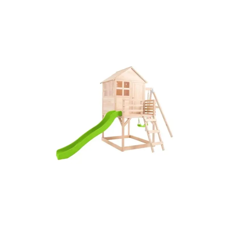 Tp Buttercup Wooden Playhouse With Deck Slide & Swing Arm 1
