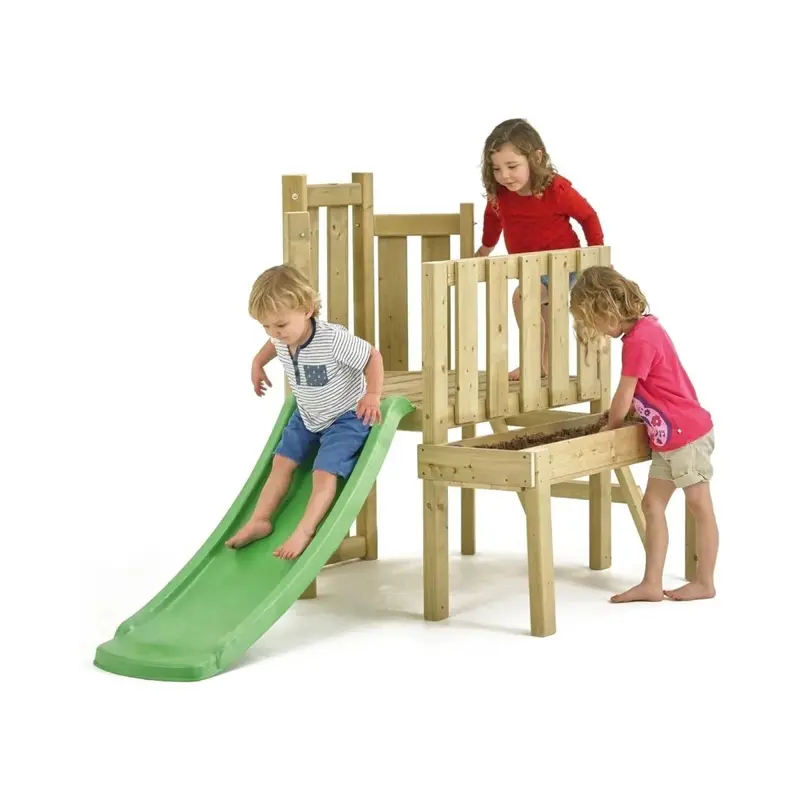 Tp Forest Wooden Climbing Frame With Slide 1