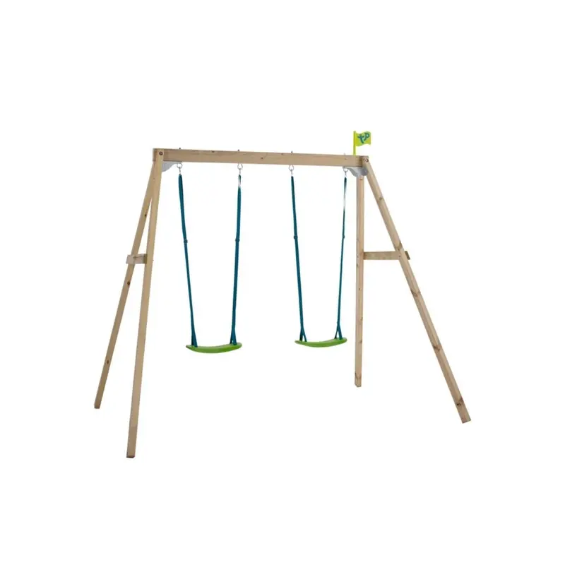 Tp Forest Wooden Double Swing Set 1