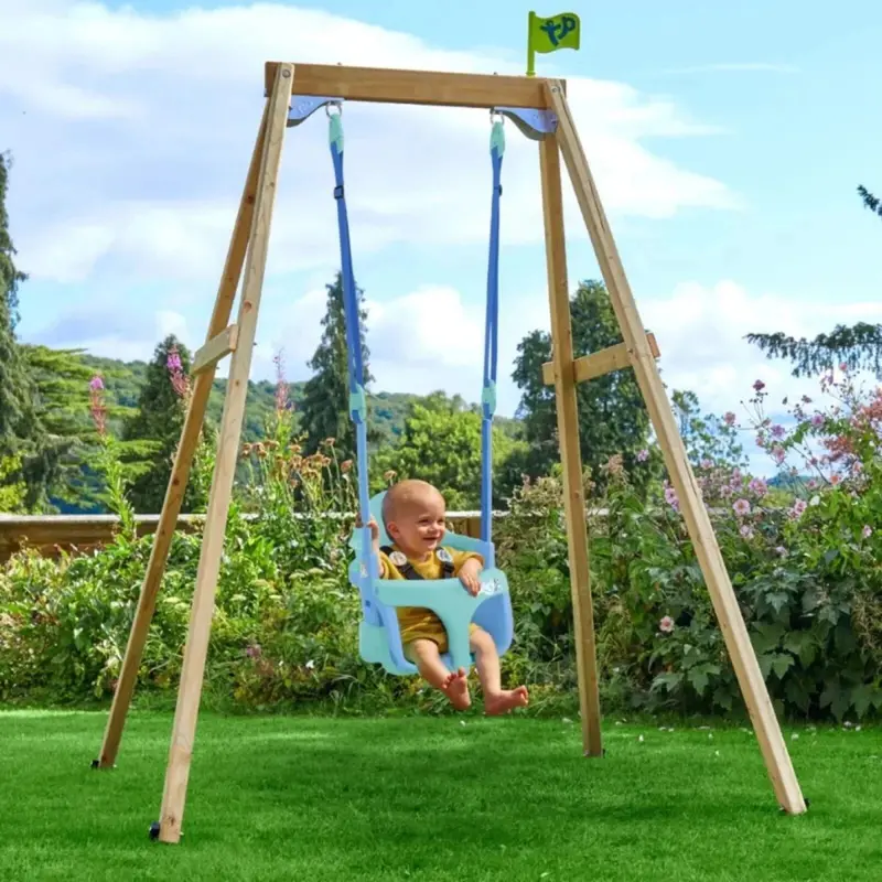 Tp Forest Wooden Single Swing With Bluey Quadpod 2