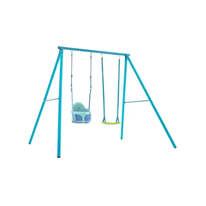 Tp Metal Double Swing Set With Bluey Quadpod 1