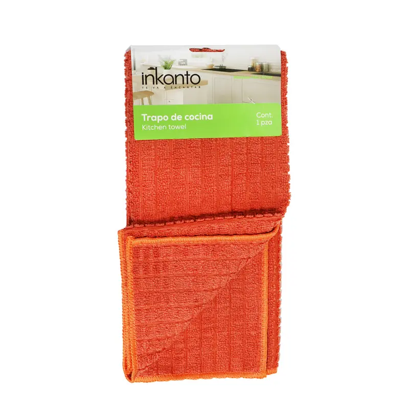 Trapo De Cocina, Color Naranja, 60X40 Cm 2