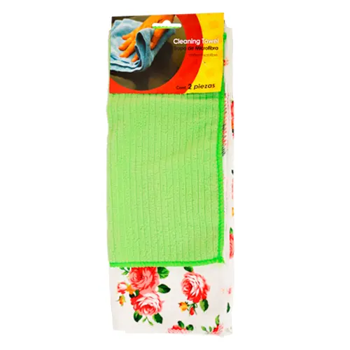Trapo De Microfibra 30 X 30Cm & 38 X 60Cm 2 Piezas 1