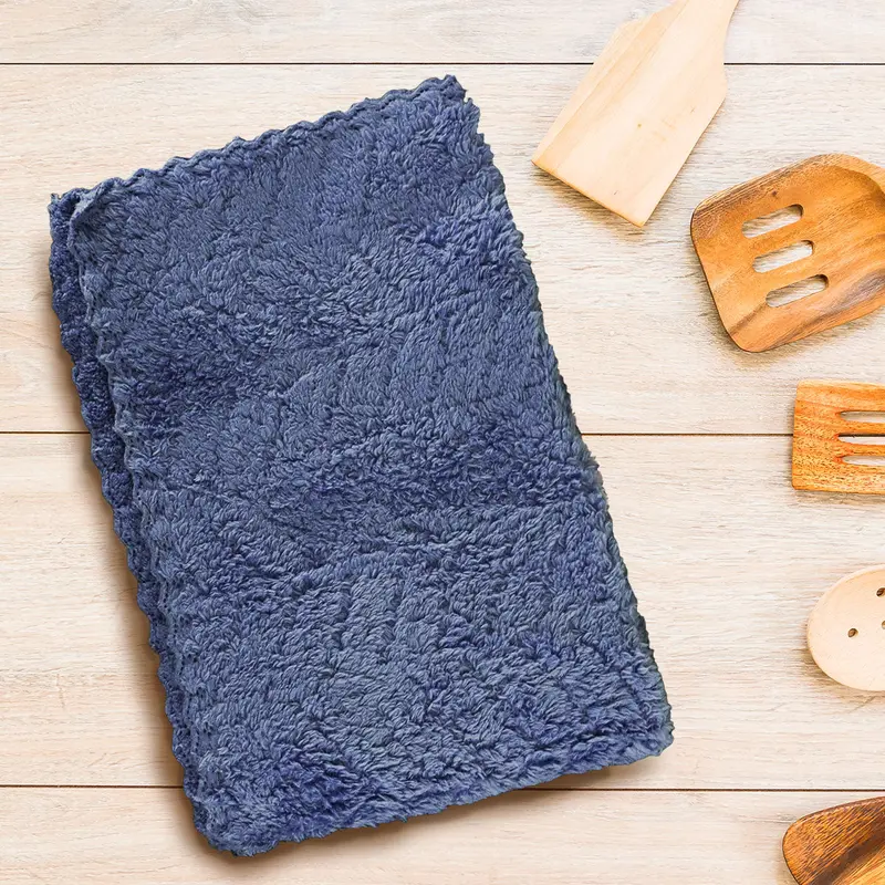 Trapo De Microfibra, Color Azul, 2 Piezas 1