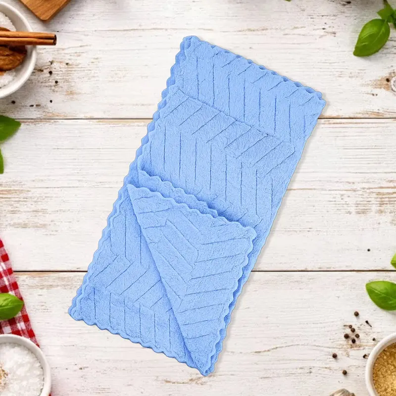 Trapo De Microfibra, Color Azul, 2 Pzas 1