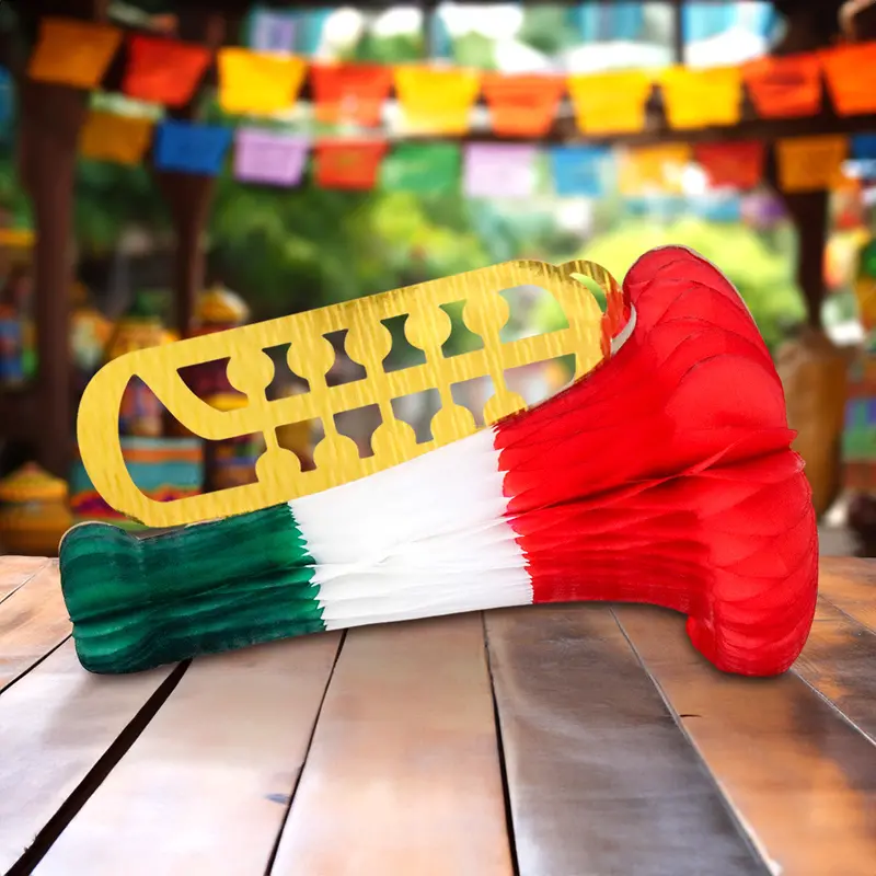 Trompeta Decorativa De Papel Para Fiestas Patrias 1