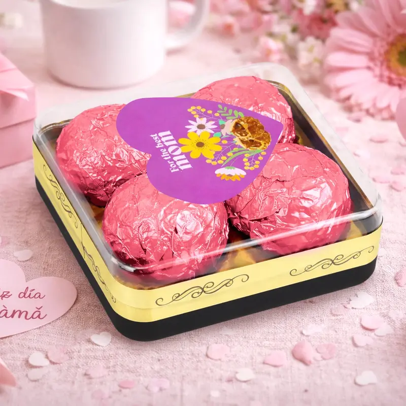 Trufas De Chocolate, 4 Pzas, Color Rosa 1