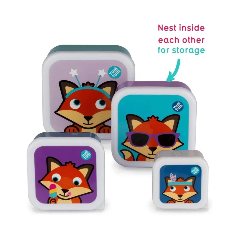 Tum Tum Nesting Snack Pots Pack Of 4 - Felicity Fox 2