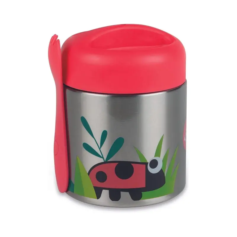 Tum Tum Thermal Food Flask With Magnetic Spork - Ladybird 2