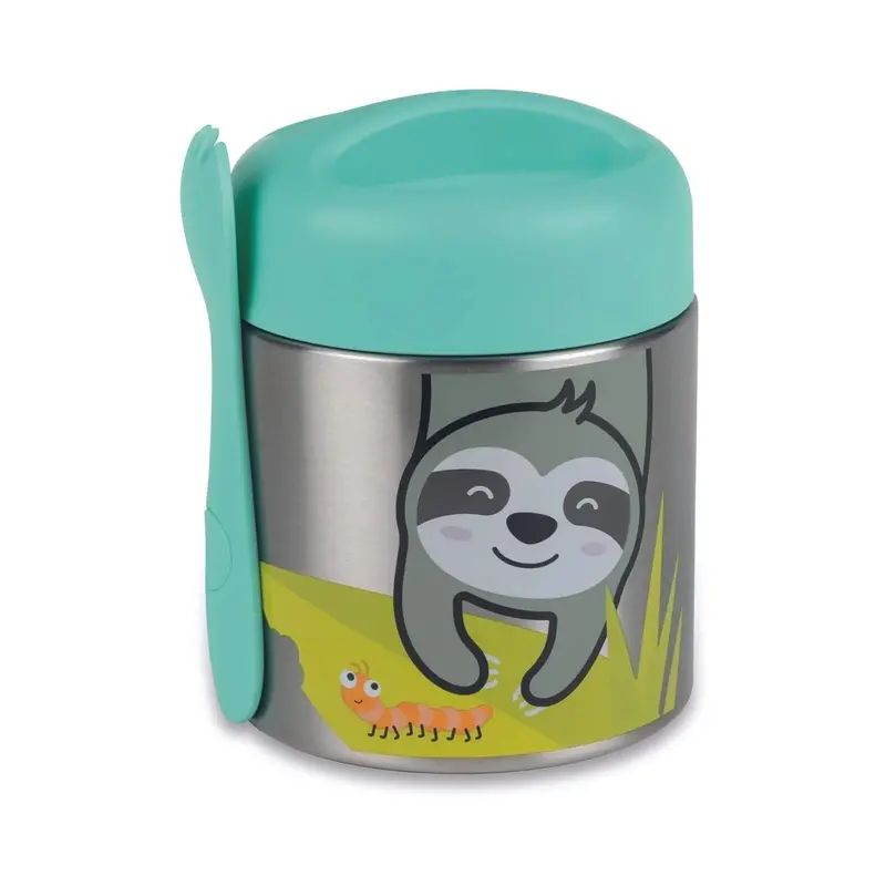 Tum Tum Thermal Food Flask With Magnetic Spork - Stanley Sloth 2