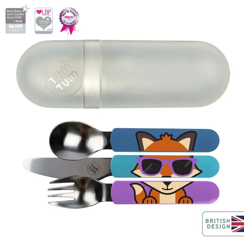 Tum Tum Travel Cutlery Set With Case - Felicity Fox 1
