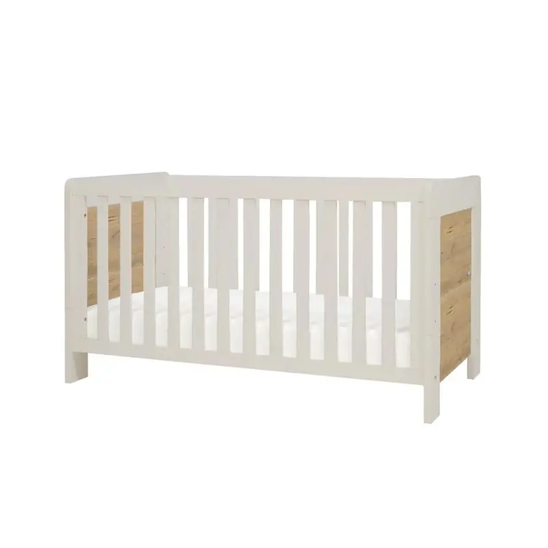 Tutti Bambini Alba Mini Cot Bed - White Sand / Distressed Oak 2
