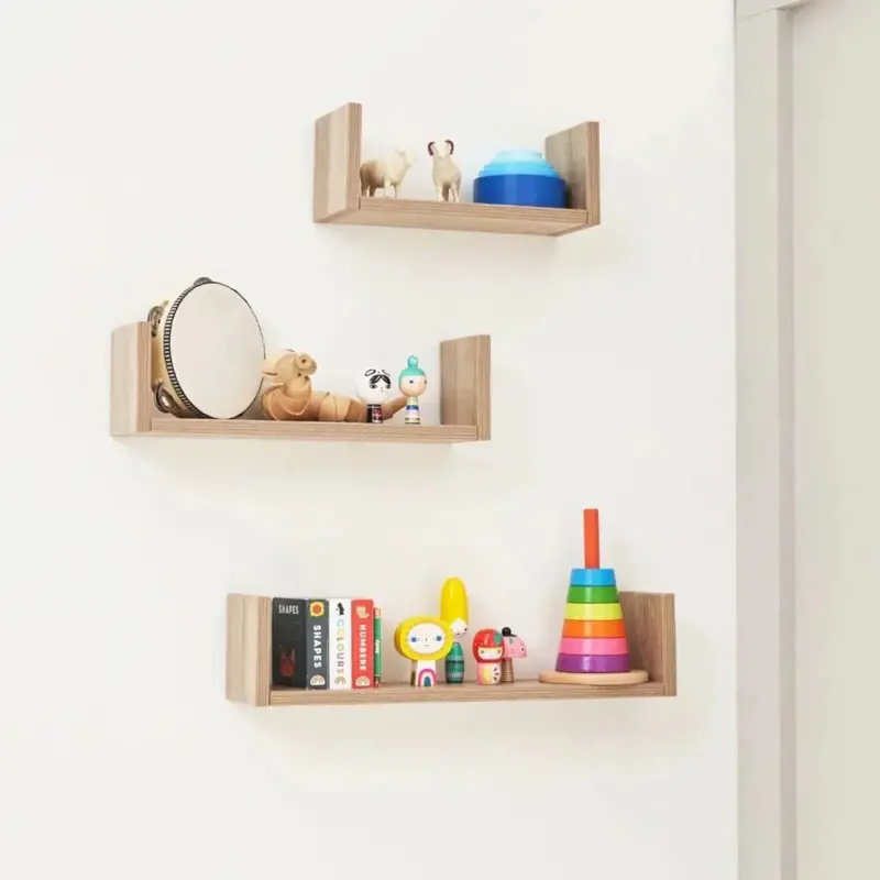 Tutti Bambini Modena U-Shaped Wall Shelves 3 Pcs - Oak 1