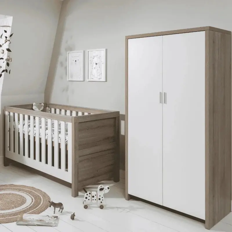 Tutti Bambini Modena Wardrobe - White/Oak 1