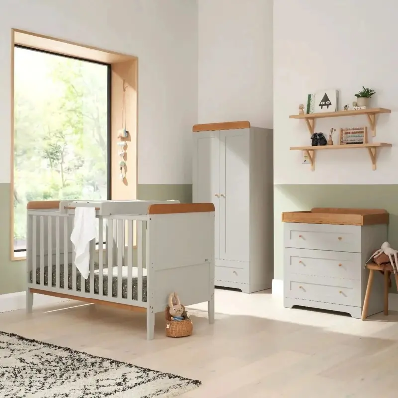 Tutti Bambini Rio 3 Pcs Room Set - Slate/Honey Oak 1