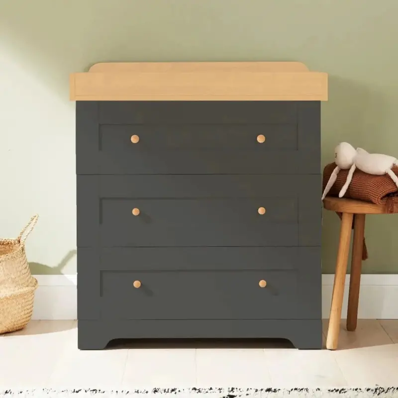 Tutti Bambini Rio Chest Changer - Slate/Honey Oak 1