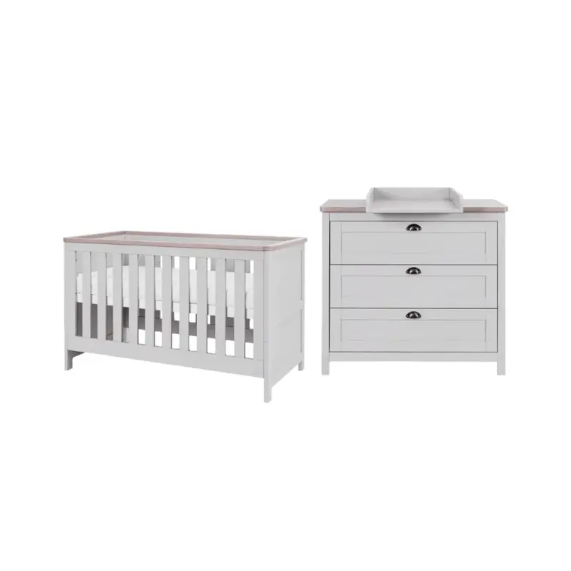 Tutti Bambini Verona 2 Pcs Room Set - Dove Grey/Oak 2