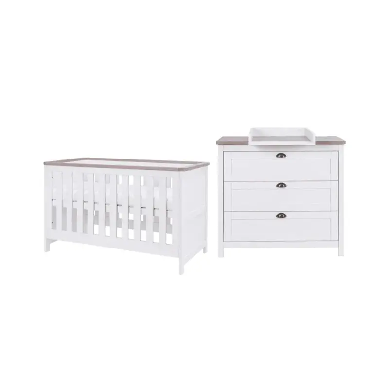 Tutti Bambini Verona 2 Pcs Room Set - White/Oak 2