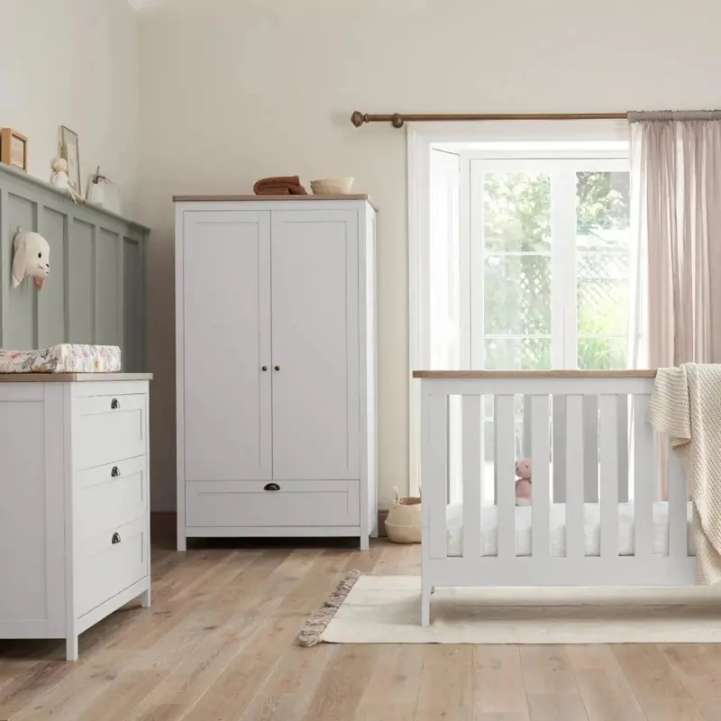 Tutti Bambini Verona 3 Pcs Room Set - White/Oak 1