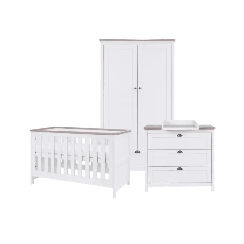 Tutti Bambini Verona 3 Pcs Room Set - White/Oak 2