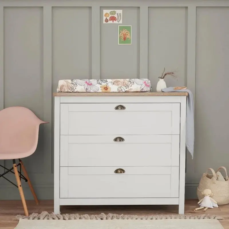 Tutti Bambini Verona Chest Changer - White/Oak 1