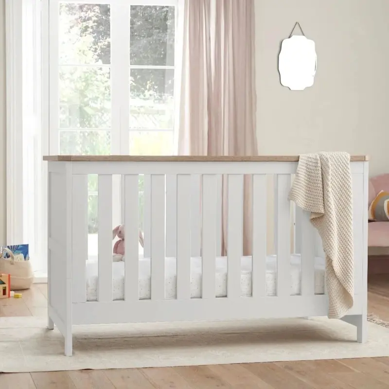 Tutti Bambini Verona Cot Bed - White/Oak 1