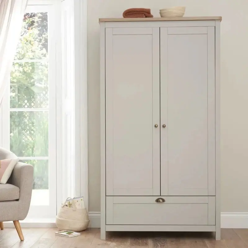 Tutti Bambini Verona Wardrobe - Dove Grey/Oak 1