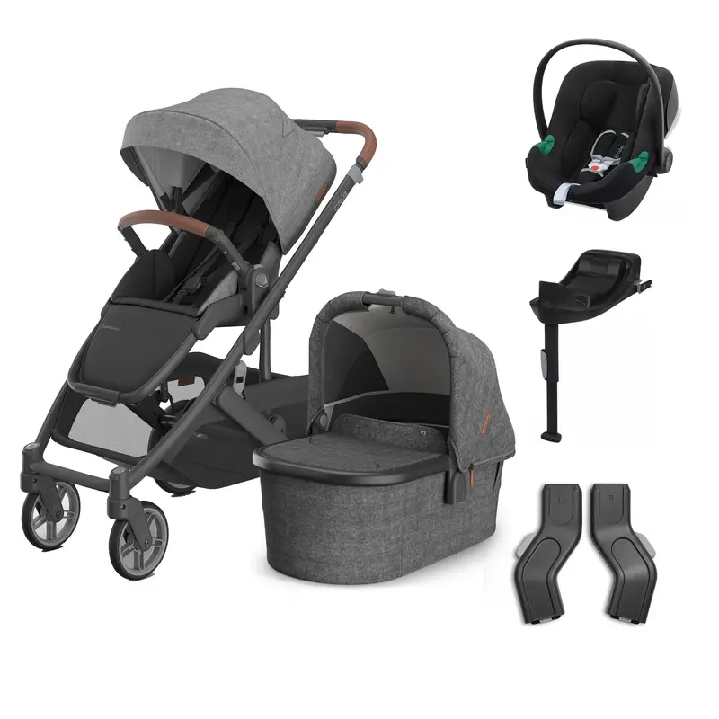 Uppababy Cruz V3 Complete Cybex Travel System In Greyson 1
