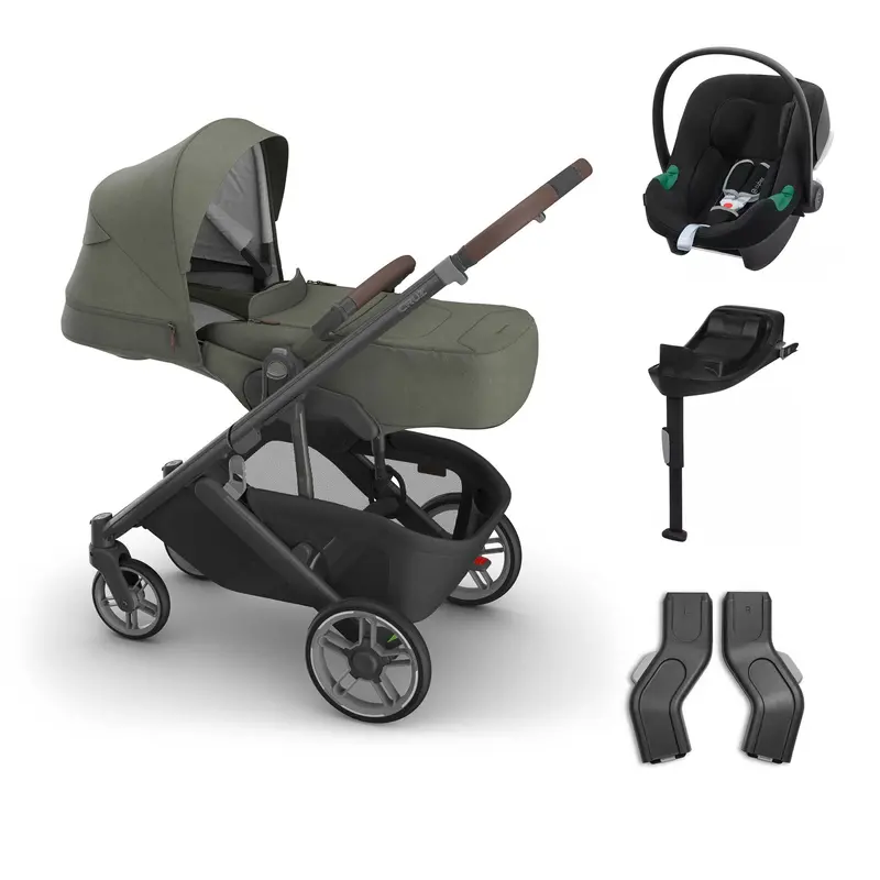 Uppababy Cruz V3 Cybex Bundle + Infant Cover In Evelyn 1